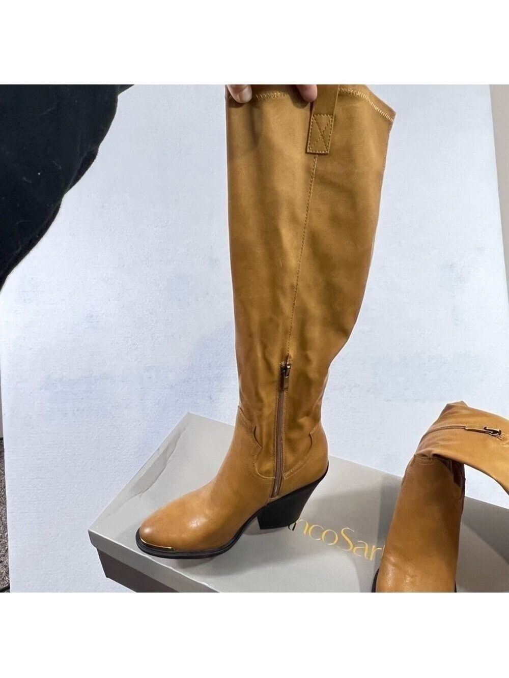 Franco Sarto Women's glenice Knee High Boots Size 9.5 In DESERT CAMEL New - Picture 7 of 12